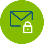 green circle lock icon